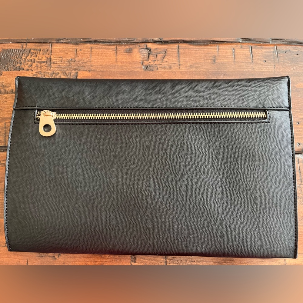 DUNE London Black Oversized Clutch - Picture 2 of 10